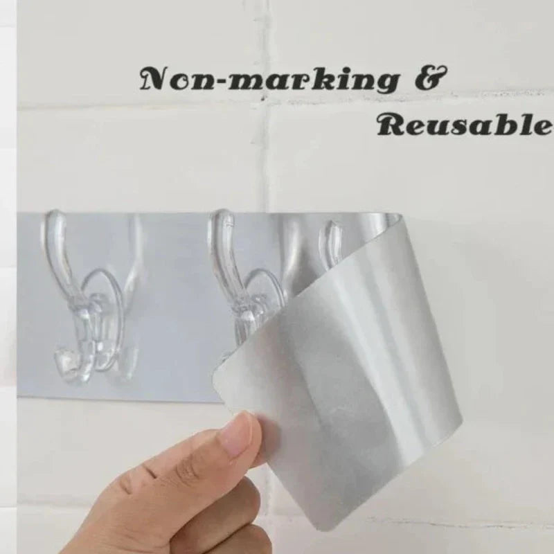 SELF ADHESIVE WALL MOUNTED HOOKS STRIP